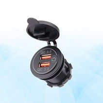 캠핑카 카라반 개조 QC3.0 USB 매립 충전소켓 2포트, QC3 0 USB 2포트