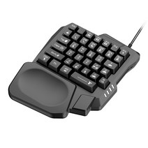 게임용 키보드 게이밍 미니 키패드 전문 35 키 게임 한 손으로 rgb 백라이트 게임 게임 컨트롤러 pc ps5 ps4 xbox 게이머, 검은색