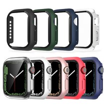 모디스 애플워치 강화유리 케이스(워치 SE 4 5 6 7 풀커버 액정보호 강화유리필름 일체형 케이스 / 40 41 44 45 mm)