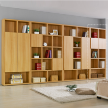 블랑누보 서재 맞춤 책장 수납형 TV 다이 시스템 거실장 세트 1200, 3자책장_아카시아