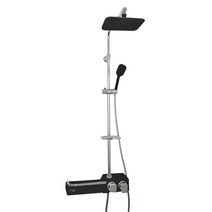 솔바스 SKR-002 선반형 해바라기 레인샤워기 블랙