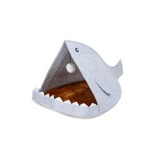 [일오삼유통] 고양이산소방 숨숨집 애견텐트 펫하우스 애완하우스 야외강아지집 개집, 혹★ TN 상어 고양이 캣 하우스, 혹★ 그레이