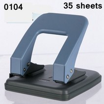 Deli0101 0102 0104 오피스 데스크 2 홀 펀치 6mm 구멍 80mm 거리 10 매 30 35, 01 0104-blue_01 2 hole punch