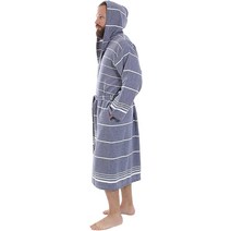 Cacala 후드 터키식 목욕 가운 파라다이스 디자인 정품보장, Darkblue