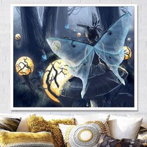 DIY 보석십자수 주문제작 보석비즈십자수 큐빅십자수 결혼선물 집들이선물, 30x40, 나비공주