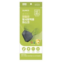 숨코KF80 1매 미세먼지 황사마스크(블랙)_N7931690, 상세페이지 참조