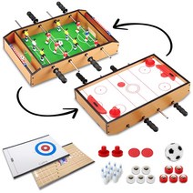 6in1 멀티 축구게임 테이블축구 하키 컬링 볼링 알까기 셔플보드 게임테이블 장난감 완구 보드게임, 6in1 멀티 게임테이블
