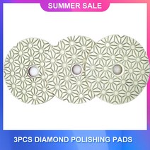 3 개/대 4 인치 100mm 건식/습식 다이아몬드 단계 연마 패드 석 콘크리트 도구, 한개옵션0