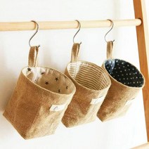 RT 미니 린넨 월포켓, 색상:도트 블루, 단품