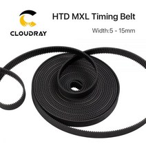호환 기계 타이밍 벨트 Cloudray MXL 개방형 전송 고무 너비 5mm 섬유 YAG 풀리 CO2 레이저 조각 절단기, 15mm, 1m