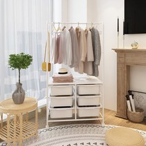 mh_6단 이동식 수납행거 서랍 다용도, 상세페이지 참조