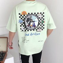 ARCV 스쿠터 펭귄 옆 트임 반팔티셔츠 4color