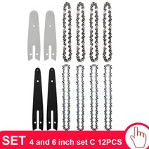 미니전기톱 목공 테이블톱 합판재단기 14 39p 46 인치 체인 가이드 무선 미니 용 전기 전기 톱 체인 로깅 및 가지 치기 액세서리 용 46 인치 전기 톱 부품, 4 6인치 세트 c