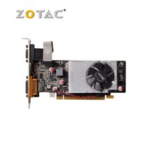 그래픽카드 오리지널 ZOTAC 210 그래픽 카드 64 비트 GDDR3 비디오 카드 nVIDIA 지포스 GPU 소형 팬 G210 GT210 DVI VGA 중고 1G N210