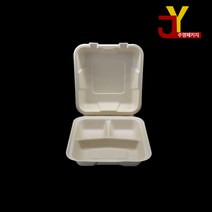 펄프도시락(B-028)-3칸 50개X4봉 20.5cm x 4cm x 22cm