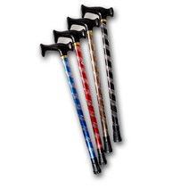 등산 손잡이 지팡이 1단 T자 등산스틱 등산장비, 빨강