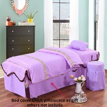 미용실 의자 기타뷰티소품 뷰티 살롱 테이블 침대 스커트 전용 마사지 커버 피부 친화적 시트 스파 전체 구멍 콜차 1 개, violet A+80X190 bedskirt only