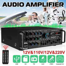 앰프 2000W bluetooth Stereo Amplifier Surround Sound USB SD AMP FM DVD AUX LCD Display Home Cinema Karaoke Remote Control, UK Plug 10