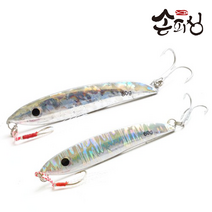 손피싱 뉴 메탈 지그/삼치 갈치 고등어 지깅 루어 낚시, 80g, 1-실버(1개입)