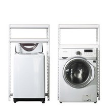 아트박스/스피드랙 스피드랙 건조기 세탁기 선반 2단 1200 x 500 x 2100, 블랙, 12mm 강화 MDF