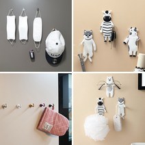 진하다 초강력 스텐 자석후크 자석고리 현관 마스크걸이 모자 열쇠 차키 보관 훅 접착식 애니멀후크 (2 type), 퍼플