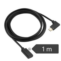Usb 3.1 유형 C 남성 여성 데이터 확장 케이블 팔꿈치 3A 전류 10 기가바이트/초 usb 유형-C 맥북 프로 닌, 03 100CM