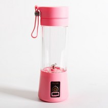 그래피티_ Mini portable electric Blender Juicer maker h, 1 2 나이프 핑크 플라스틱 컵 바디