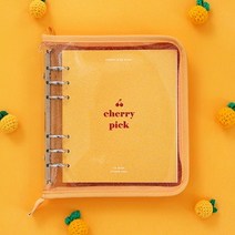 A6와이드 체리픽 다이어리 3 지퍼, 퍼플