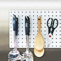 주방 식기걸이 타공판 정리 가위 집계 주걱 자석판, 검정