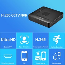 USB녹음기 초소형녹음기AZISHN-H.265 CCTV NVR 32CH 16CH 9CH 4K 8MP 얼굴 감지 보안 비디오 레코더 모션, 01 1t_01 9ch_03 Eu 플러그