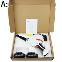 전기톱 충전식 체인 원형 미니 6 인치 전기 톱 21v 무선 톱 휴대용 가지 치기 톱 리튬 전기 톱 (2 배터리 포함), 흰색 판지, 우리를