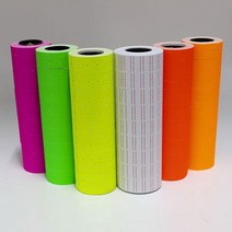 칼라라벨용지10롤 라벨지 매장 시기 핸드 라벨기 가격표 롤텍기, 상품선택, 칼라라벨지10롤 주황