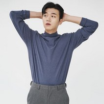 By파크랜드 엔디프 블루 더블 기모 티셔츠.GTL21415