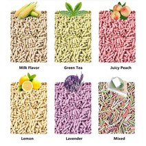 Flushable 고양이 쓰레기 신속하게 두부 모든 자연 친환경 먼지 무료 무취 제어, Juicy Peach