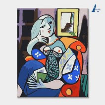 아트픽스 DIY 명화그리기 유화그리기세트 F-인물, F06-피카소 책 읽는 여인