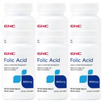 GNC 엽산 800mcg 100정 x 6, 6개