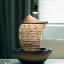 파파모미 가정용 미니분수대 실내 인테리어 미니 분수대, 그레이(윗조명)