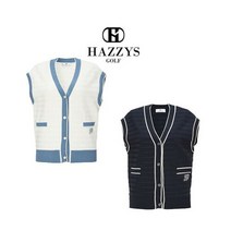 헤지스골프 [헤지스골프]여성 믹스 조직 니트 베스트 HWSW3A222I