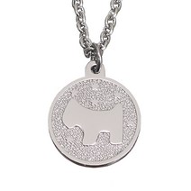 미아방지목걸이 써지컬스틸 실버톤, 목걸이:실버톤+강아지, 커브, 6_7세:36+여유3