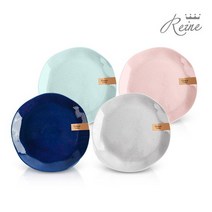 헨느 그레이스 도자기 접시 중 4P 세트