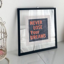 ah579-투명액자38CmX38Cm_명언레터링, 1.지금, 실버그레이