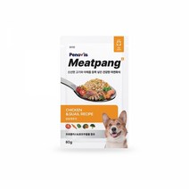 [페노비스] 강아지화식 습식 자연식사료 미트팡 - 닭&메추리(80g)X6팩, 단품, 단품