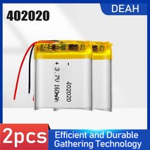 휴대폰 배터리셀프교체 호환 402020 042020 160mAh 3.7V 리튬 폴리머 충전식 배터리 스마트 워치 블루투스 헤드셋 MP3 MP4 GPS DIY 장난감 42020mm, 3.7 볼트_2PCS