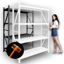 토토랙 무볼트 조립식 철제앵글 경량랙 창고진열대 매장선반, 블랙2MT_0.5MT_1M3단