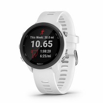 Garmin 포어러너 245 뮤직 GPS 러닝 스마트워치 아쿠아 음악 & 고급 다이내믹 기능, Music_White