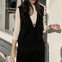 [조아맘] 양두 V넥 니트 조끼 JV04784