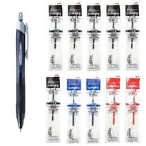 유니 제트스트림 단색 볼펜 리필심 10개 SXR-38 SXR-5 SXR-7 SXR-10 (볼펜 미포함), 단색볼펜 리필 0.5 혼합 10개