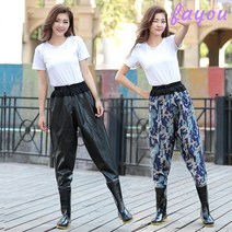 남녀 공용 방수 허리 장화 낚시 바지 모내기 갯벌 체험 웨이더 Opl, 270, 블루카모