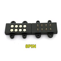 6Pin 수컷 암컷 PCB 흡입 방수 마그네틱 포고 핀 커넥터 스프링 장착 DC 신호 전송 충전 1 쌍, 01 8pin