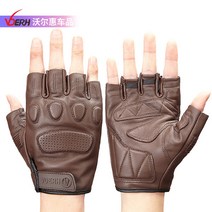 오토바이 장갑 반장갑 양모 양피 바이크 용품 장비, V-G09 브라운
